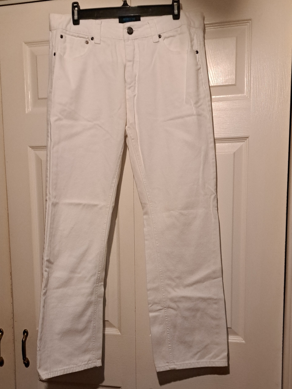 Men's White Jeans - Classic Straight Fit